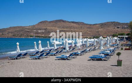 12 juillet 2016 - Levbos, Grèce - plages vides sur Levbos, Grèce en raison de l'afflux de réfugiés (crédit image : © ton Koene via ZUMA Wire) Banque D'Images