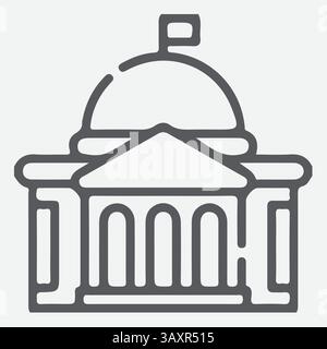 Icônes du gouvernement, icônes de politique sociale, icônes du gouvernement, symboles et éléments de conception graphique de qualité supérieure. Signes modernes, pictogrammes linéaires, objets, remplissage Illustration de Vecteur