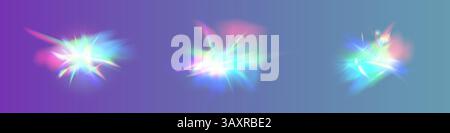 Effets de lumière colorés abstraits avec des teintes douces et de belles lueurs qui captivent l'imagination Illustration de Vecteur
