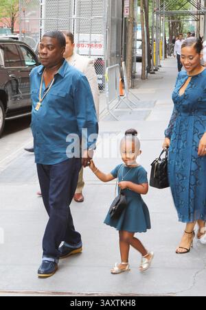 6 septembre 2016 - New York, New York, États-Unis - L'acteur Tracy Morgan, sa femme Megan Wollover et leur fille Maven Sonae Morgan ont fait une apparition à 'The View' le 6 septembre 2016 à New York (crédit image : © Zelig Shaul/Ace Pictures via ZUMA Press) Banque D'Images