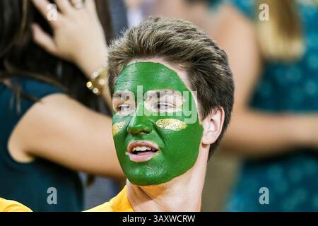 24 septembre 2016 - Waco, Texas, U. S - les fans de Baylor Bears regardent l'action pendant le match entre les Oklahoma State Cowboys et les Baylor Bears au stade McLane de Waco, Texas. (Crédit image : © Dan Wozniak via ZUMA Wire) Banque D'Images