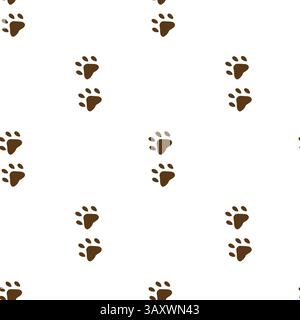 Motif sans couture avec des traces d'animaux sauvages. Portez des traces. Illustration de Vecteur