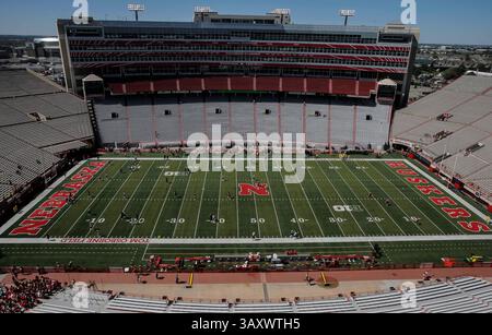 17 septembre 2016, CA : stade du Nebraska avant le match de football de la NCAA entre les Ducks de l'Oregon et les Cornhuskers du Nebraska au Tom Osborne Field Memorial Stadium Lincoln, Neb. Thurman James / CSM(image de crédit : &copy ; Thurman James / Cal Sport Media via ZUMA Wire) Banque D'Images