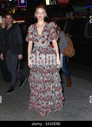 4 octobre 2016 - New York, New York, États-Unis - Haley Bennett assiste à la première de 'The Girl on the train' au Regal E-Walk Stadium 13 le 4 octobre 2016 à New York (crédit image : © Nancy Rivera/Ace Pictures via ZUMA Press) Banque D'Images