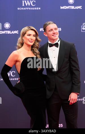 21 avril 2025, Madrid, Madrid, Espagne : Conor Gallagher, Aine May Kennedy assiste au 25e anniversaire des Laureus World Sports Awards - tapis rouge au Palacio de Cibeles le 21 avril 2025 à Madrid, Espagne (crédit image : © Jack Abuin/ZUMA Press Wire) USAGE ÉDITORIAL SEULEMENT ! Non destiné à UN USAGE commercial ! Banque D'Images