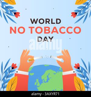illustration de la journée mondiale sans tabac dans un style dégradé Illustration de Vecteur