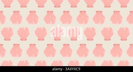 Motif sans couture de coquillages de mer Illustration de Vecteur