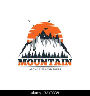 Logo d'aventure et conception de logo d'entreprise dans le modèle vectoriel Illustration de Vecteur