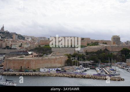 Le Fort Saint Nicolas, forteresse dans le vieux Marseille, France Banque D'Images