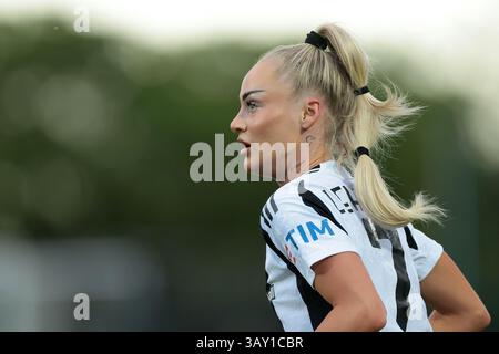 Biella, Italie. 18 avril 2025. Alisha Lehmann de la Juventus lors du match Juventus Women vs AC Milan Women Serie A Femminile au Stadio Vittorio Pozzo, Biella. Le crédit photo devrait se lire : Jonathan Moscrop/Sportimage crédit : Sportimage Ltd/Alamy Live News Banque D'Images