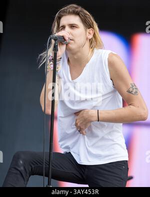 17 septembre 2016 - Chicago, Illinois, États-Unis - BRANDON BLAINE de peste vendeur effectue live au Douglas Park pendant Riot Fest à Chicago, Illinois (crédit Image : © Daniel DeSlover via Zuma sur le fil) Banque D'Images