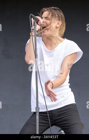17 septembre 2016 - Chicago, Illinois, États-Unis - BRANDON BLAINE de peste vendeur effectue live au Douglas Park pendant Riot Fest à Chicago, Illinois (crédit Image : © Daniel DeSlover via Zuma sur le fil) Banque D'Images
