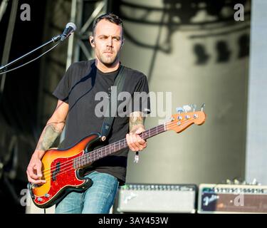 17 septembre 2016 - Chicago, Illinois, États-Unis - GARRETT TIERNEY de tout nouveau effectue live au Douglas Park pendant Riot Fest à Chicago, Illinois (crédit Image : © Daniel DeSlover via Zuma sur le fil) Banque D'Images