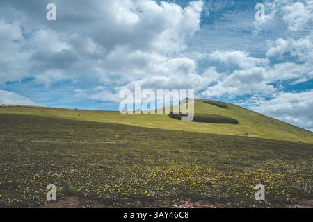 Image escalade du Mont Aloña, à Oñati, pays Basque. Banque D'Images