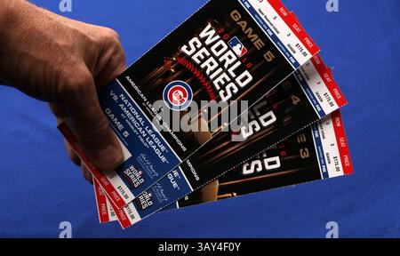 13 septembre 2016 - Chicago, il, USA - billets de World Series photographiés au studio de Tribune le vendredi 30 septembre 2016. (Crédit image : © Zbigniew Bzdak/TNS via ZUMA Wire) Banque D'Images