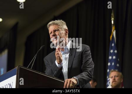 17 septembre 2016 - Seattle, Washington/King County, États-Unis - Seattle, Washington : le candidat à la présidence Gary Johnson s'adresse aux partisans du rallye de Seattle avec Governors Johnson & Weld au Sheraton Seattle Hotel. (Crédit image : © Paul Gordon via ZUMA Wire) Banque D'Images