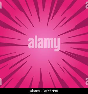 Vintage abstrait fond des rayons roses avec fond de bande dessinée demi-ton dégradé Illustration de Vecteur