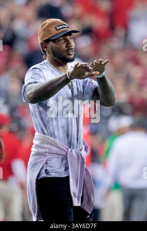 5 novembre 2016 - Columbus, Ohio, U. S - L'ancien quarterback des Buckeyes de l'Ohio State Braxton Miller assistait au match entre les Cornhuskers du Nebraska et les Buckeyes de l'Ohio State au stade Ohio, Columbus, Ohio. (Crédit image : © Scott Stuart via ZUMA Wire) Banque D'Images