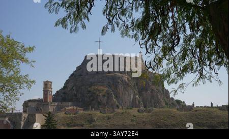 Vieille forteresse, Corfou. Fortezza Vecchia - forteresse vénitienne dans la ville de Corfou Banque D'Images