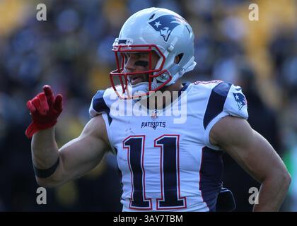 23 octobre 2016 - Pittsburgh, Pennsylvanie, U. S - New England Patriots Wide Receiver Julian Edelman (crédit image : © Brian Kunst via ZUMA Wire) Banque D'Images