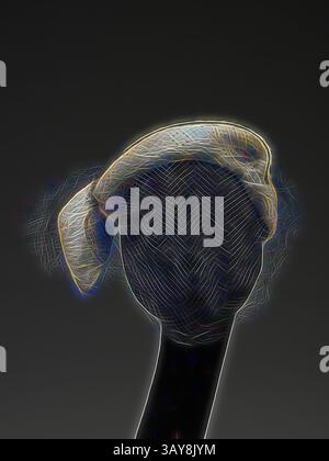 Cette élégante coiffe ornée d'une cravate délicate en tissu est élégamment drapée sur une silhouette lisse, pour un mélange d'art moderne et de charme classique. Le design met en valeur des textures complexes et des lignes douces, ajoutant une touche de sophistication., chapeau, début des années 1940, soie, coton, paille, adhésive, 7 x 10 x 9 po., étiquette : OPE 13-21, Rose, 8. Rue de la paix. Paris, textile et Arts de la mode, Art classique avec une touche moderne réinventée par Artotop Banque D'Images