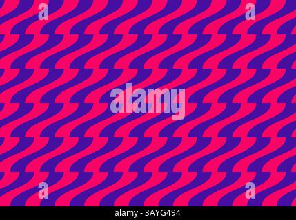 Motif sans couture vibrant avec lignes ondulées et couleurs. Illustration vectorielle Illustration de Vecteur