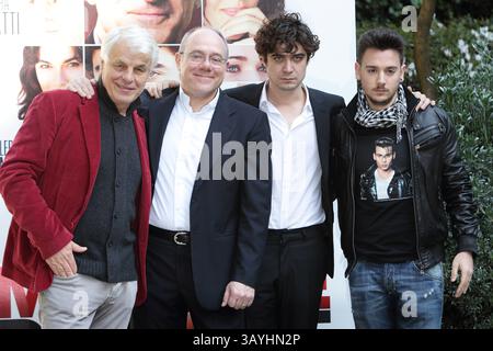 22 février 2011 - Rome, Italie - les acteurs italiens MICHELE PLACIDO, CARLO VERDONE, RICCARDO SCAMARCIO posent lors de la Manuale d'Amore 3 à Rome. (Crédit image : © Evandro Inetti/ZUMAPRESS.com) Banque D'Images