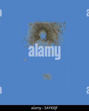 Une figure mystérieuse émerge d’un mélange chaotique de textures et de nuances, entouré d’éléments abstraits qui créent une atmosphère énigmatique. Tête d'une fille, c. 1882, James McNeill Whistler, américain, 1834-1903, États-Unis, stylo et encre brune avec grattage sur papier posé crème posé sur carton ivoire, 120 x 93 mm Art classique avec une touche moderne réinventée par Artotop Banque D'Images