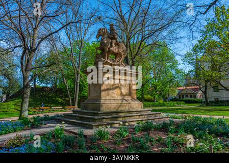 Prague, république tchèque, 7 avril 2024 : statuette de Wenceslas à Vysehrad Prague République tchèque Banque D'Images