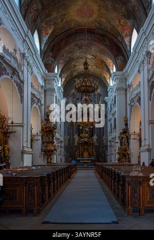 Jihlava, république tchèque, 30 juin 2024 : intérieur de l'église Saint-Jacques à Jihlava, république tchèque. IMAGE Banque D'Images