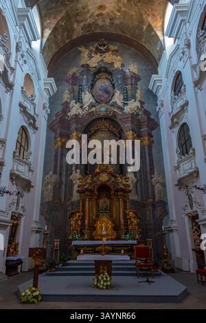 Jihlava, république tchèque, 30 juin 2024 : intérieur de l'église Saint-Jacques à Jihlava, république tchèque. IMAGE Banque D'Images