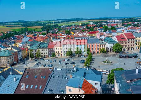 Jihlava, république tchèque, 30 juin 2024 : vue panoramique de la ville tchèque de Jihlava. IMAGE Banque D'Images
