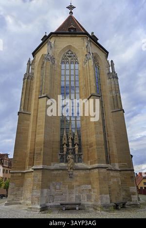 Église Saint-Jacob, luthérienne dans le Rothenburg ob der Tauber, Allemagne, Europe Banque D'Images