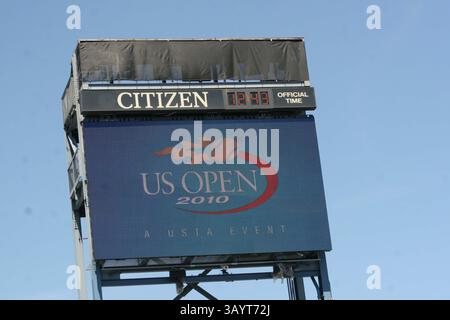 29 août 2010 - New York, New York, États-Unis - US OPEN 2010 Practice dimanche au Billie Jean King Tennis Center à Flushing, NY. Billie Jean King Tennis Center-08-29-2010.LOGO. 2010.I14912JZ(crédit image : © John Zissel/Globe photos/ZUMApress.com) Banque D'Images