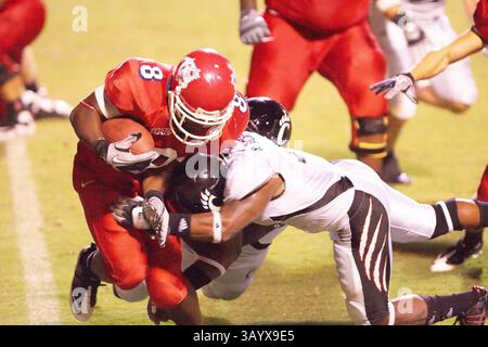 4 septembre - Fresno State Running back Robbie Rouse dans le match avec Cincinnati au Bulldog Stadium de Fresno, CA. Fresno State a remporté le match 28 à 14.(image de crédit : © Phil Hawkins/Cal Sport Media/ZUMApress.com) Banque D'Images