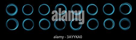 Belles et élégantes bagues bleues avec un fond transparent idéal pour divers cas d'utilisation Design Illustration de Vecteur