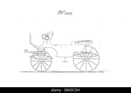 Une représentation artistique d'une calèche vintage tirée par des chevaux, soulignée de lignes brillantes sur un fond vibrant rempli de motifs colorés et abstraits., art classique avec une touche moderne réinventée par Artotop Banque D'Images