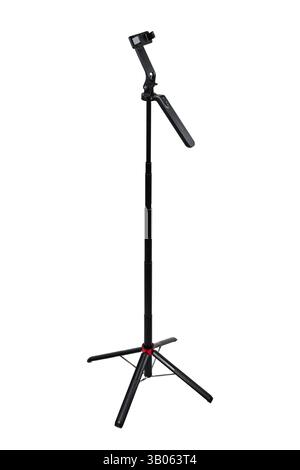 Trépied réglable avec support pour smartphone et télécommande Bluetooth Banque D'Images
