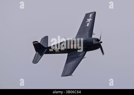 Wings Over West Texas 4-18-2025 Dyess AFB, TX USA CAF F6F-5 se produisant au Wings Over West Texas Air Show à Dyess AFB Banque D'Images