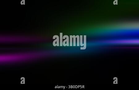 Étincelles lumineuses colorées de texture légère. Rayons rouges oranges sur fond noir de couche abstraite bleu foncé. Effet abstrait Crystal Flare. Sunlig holographique Banque D'Images