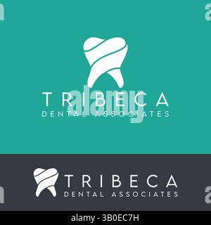 Conception de logo dentaire dans un modèle vectoriel pour votre clinique dentaire et votre entreprise Illustration de Vecteur