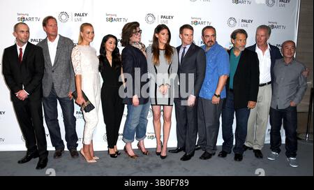 Desmond Harrington, Scott Buck, Yvonne Strahovski, Amiee Garcia, Sara Colleton, Jennifer Carpenter, Michael C. Hall, David Zayas, James Remar, Geoff Pierson et C.S. Lee au PaleyFest Previews : 'Dexter' au Paley Center for Media à Beverly Hills, Californie - 12 septembre 2013 Banque D'Images