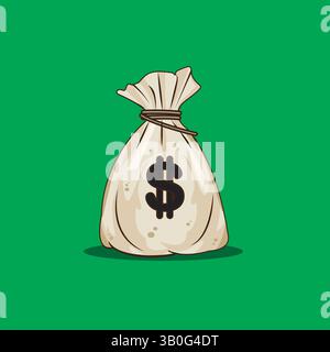 Illustration vectorielle de sac d'argent pour économiser de l'argent Illustration de Vecteur