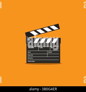 Illustration vectorielle de claquette faire le film Illustration de Vecteur