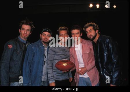28 janvier 2001, Tampa, Floride, États-Unis : Jan. 31, 2008 - New York, New York, États-Unis - N'SYNC. SUPERBOWL XXXV HALFTIME SHOW CONFÉRENCE DE PRESSE AU TAMPA BAY CONVENTION CENTER, FLORIDE 01-25-2001. - K31420JBB(image de crédit : © John Barrett/ZUMA Wire)28 janvier 2001, Tampa, Floride, États-Unis : Banque D'Images