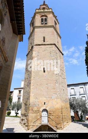 Barbastro , Cathédrale Santa María de la Asunción (clocher). Somontano de Barbastro, province de Huesca, Aragón, Espagne. Banque D'Images