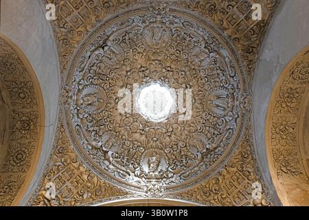 Barbastro, cathédrale Santa María de la Asunción (gothique, XVIe siècle et plus tard). Dôme de la sacristie. Somontano de Barbastro, province de Huesca, Arag Banque D'Images