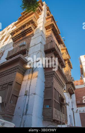 Patrimoine intemporel d'Al-Balad, Djeddah Arabie Saoudite - le cœur de la vieille Djeddah Banque D'Images