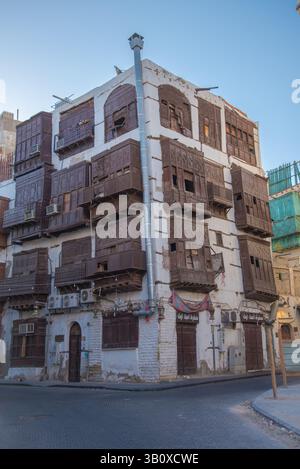 Patrimoine intemporel d'Al-Balad, Djeddah Arabie Saoudite - le cœur de la vieille Djeddah Banque D'Images
