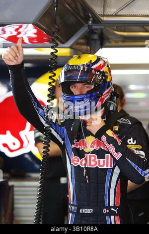 14 novembre 2010 - Abu Dhabi, Emirats Arabes Unis - Mark Webber (AUS) Red Bull Racing...Championnat du monde de formule 1, Rd 19, Grand Prix d'Abu Dhabi, Journée de qualification, circuit de Yas Marina, Abu Dhabi, Emirats Arabes Unis, samedi 13 novembre 2010. (Crédit : © Sutton Motorsports/ZUMApress.com) Banque D'Images